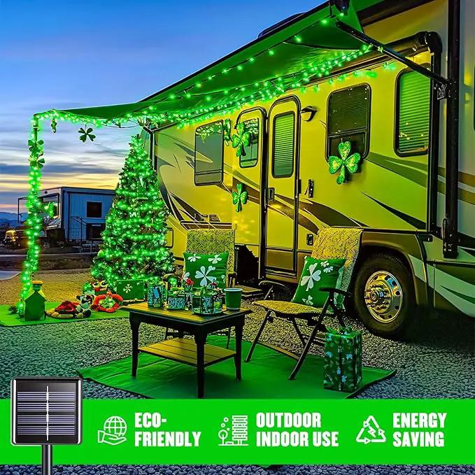 JMEXSUSS 100 LED Green Lights for St Patrick’s Day, 2 Pack Green Solar Lights Outdoor for St Patrick’ Day Decoration Tree Garden Patio Yard by GreenHaven Gardens