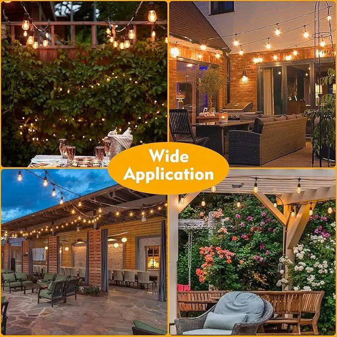 48 Pack LED S14 Replacement Light Bulbs, Shatterproof Outdoor 1 Watt to Replace 11Watts String Incandescent Bulb, Dimmable, E26 Regular Medium Screw Base, 2200K Warm White by GreenHaven Gardens