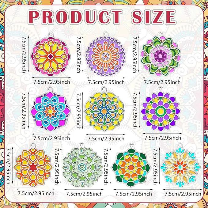 30 Sets Suncatchers Window Art Kits, DIY Sun Catchers Bulk Crafts Paint Your Own Window Ornaments for Boys Girls Classroom Home Party Birthday Activity Decor(Mandala Style) by GreenHaven Gardens