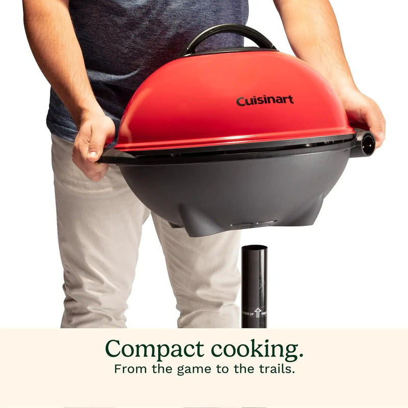 Cuisinart Indoor/Outdoor Electric Grill, 2-in-1 Portable BBQ with Nonstick Cooking Surface, Electric Grill Outdoor with Adjustable Heat, Stand/Tabletop Options for Cookouts, Barbecues, Small Spaces by GreenHaven Gardens
