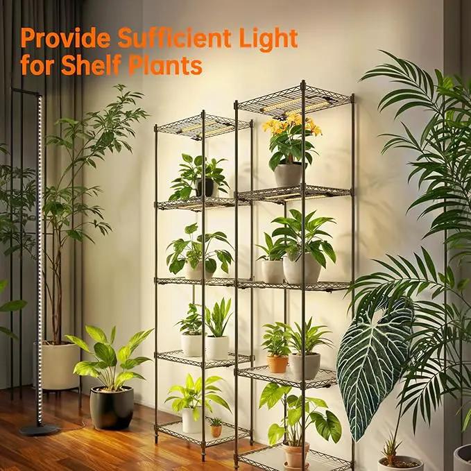 Standing Grow Lights for Indoor Plants,T10 Full Spectrum Vertical Grow Light Wide Illumination Area,16in-65in Adjustable Height Plant Light with Stand,3 Light Modes Floor Grow Light with Timer by GreenHaven Gardens