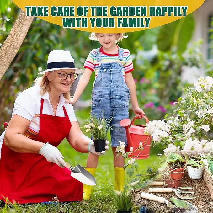 Garden Tool Set, 9-Piece Heavy Duty Outdoor Garden Tools with Ergonomic Handles, Storage Bag, Pruning Shears, Hand Rake and More, Perfect for Gardening Enthusiasts, Gardening Gifts for Women and Men by GreenHaven Gardens