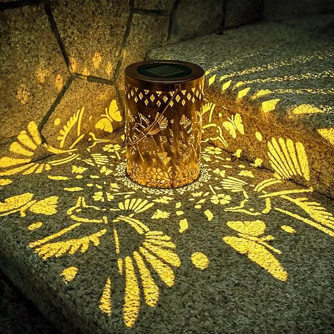 Solar Lanterns Outdoor Waterproof Hummingbird Garden Decor Birthday Gifts for Women Mom Grandma Hanging Solar Lights Lantern Metal Decoration Outside for Yard, Patio, Backyard, Porch by GreenHaven Gardens