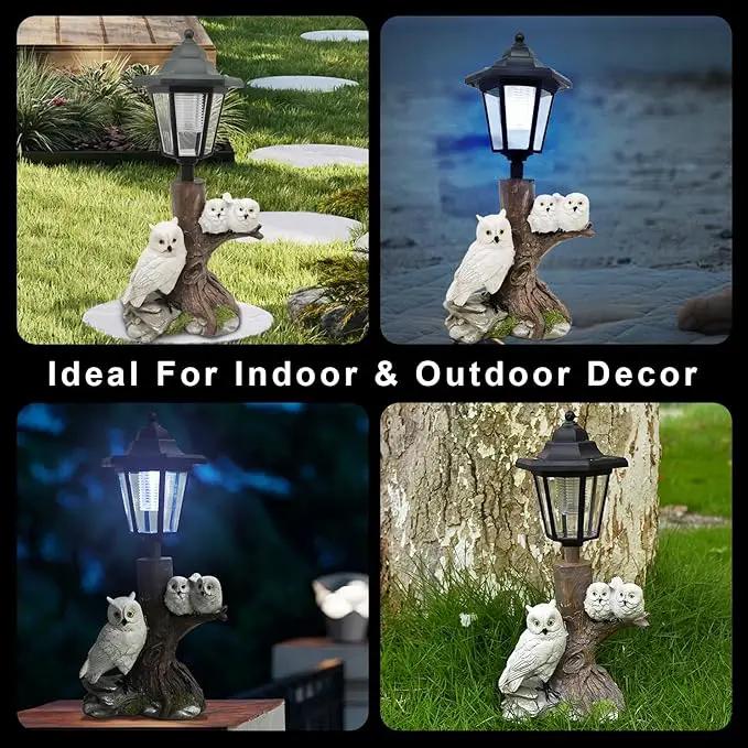 Owl Solar Lights Outdoor Garden,Solar Owls for Outdoors,Solar Powered Owl Garden Statues Decor,Unique Gifts Lights for Patio,Yard,Balcony by GreenHaven Gardens