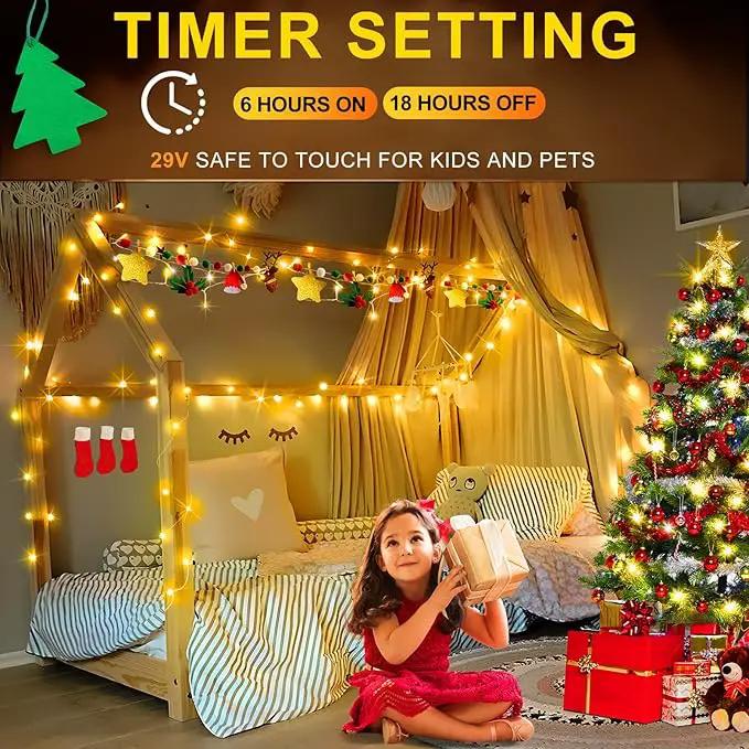KNONEW Christmas String Lights Indoor Plug in,60FT 180LED Outdoor Waterproof Fairy Lights,8 Lighting Modes,Timer Memory Function for Bedroom Patio Balcony Party (Warm White) by GreenHaven Gardens