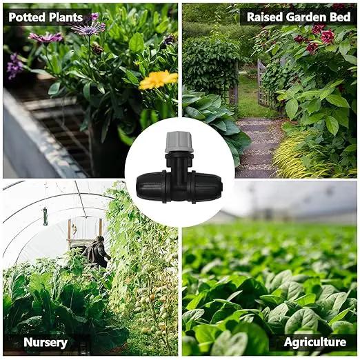 24 Pcs Upgraded Micro Spray Irrigation Drippers for 1/4" Drip Tubing, Adjustable Three-Way Atomizing Nozzle Irrigation Emitters Tee Misting Drippers for Drip Sprinkler Systems by GreenHaven Gardens