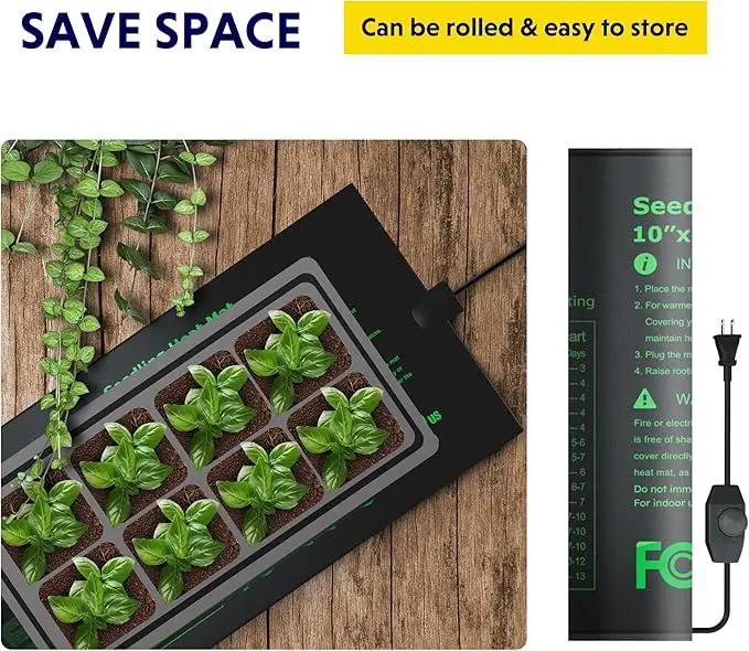 iPower 10"x20.75" Seeding Heat Mat, Adjustable Temperature Waterproof Durable Germination Station, Hydroponic Heating Pad for Indoor Gardening by GreenHaven Gardens