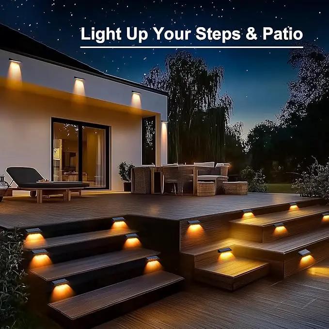 Solar Fence Lights Outdoor Waterproof IP65, 12 Pack Fence Lights Solar Powered 60 Lumens Auto On/Off Step Wall Lights Outside Decorations for Yard, Porch, Patio, Stairs, Pool, Deck, Garden- Warm Light by GreenHaven Gardens