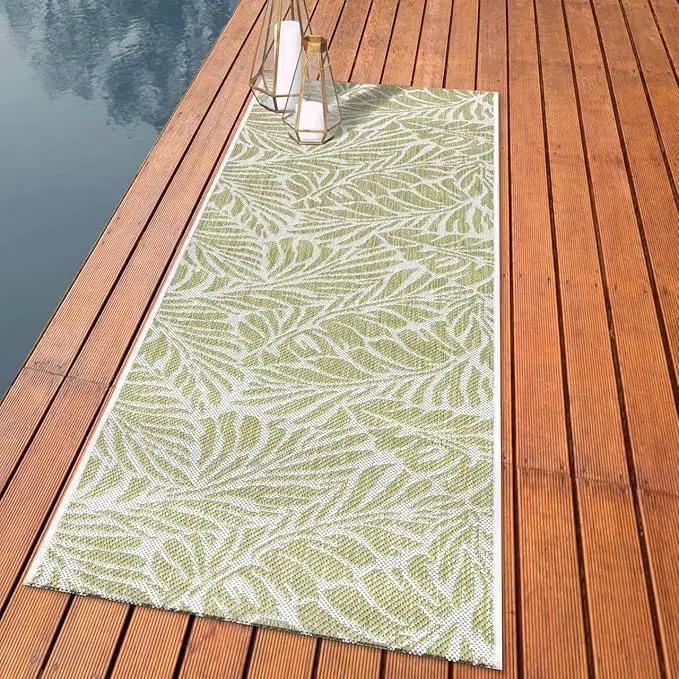 Keen Home Design Terrace Outdoor Runner Rug - 2x6 Washable Indoor/Outdoor Rug for Patio, Kitchen, Balcony, Beach, Garden, Deck and Porch, Size: 2'2"x5'7" by GreenHaven Gardens