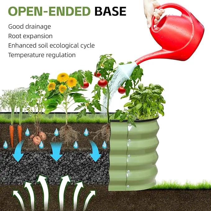 GoCampDriect 6IN1 Raised Garden Bed - 8x3x1ft Galvanized Raised Garden Boxes Outdoor Corrosion Resistant | Variable Shape 9x2x1ft Metal Raised Garden Beds for Planting Vegetable, Fruits,Flower by GreenHaven Gardens
