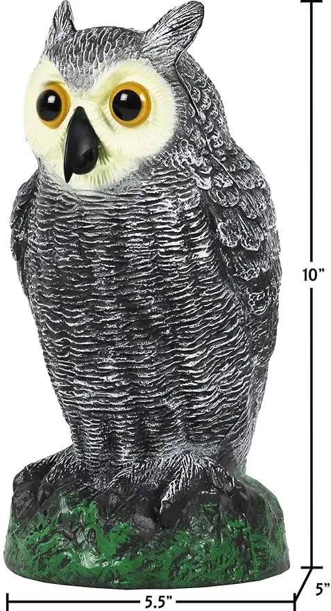 Galashield Owl Decoy to Scare Birds Away | Plastic Owls to Scare Birds Away | Owl Statue for Garden & Outdoors by GreenHaven Gardens