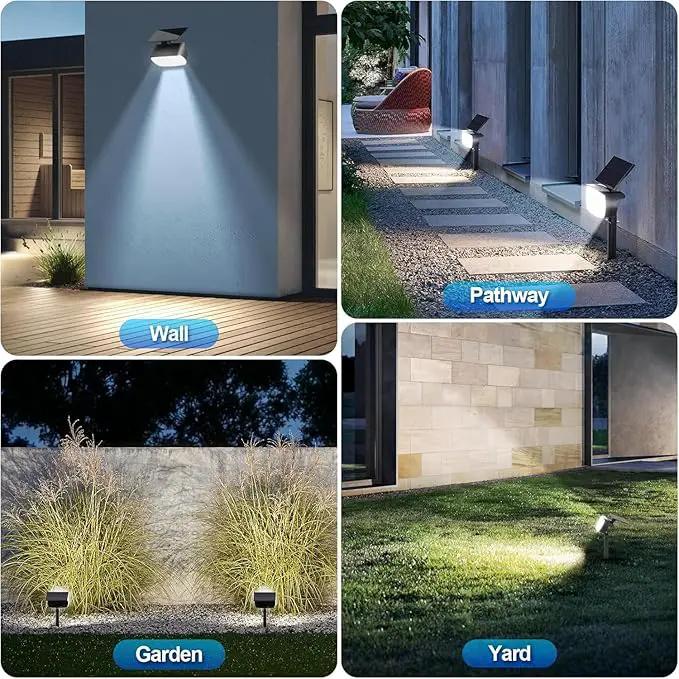 108 LED Solar Spot Lights Outdoor, Solar Lights Outdoor IP65 Waterproof, 3 Modes Solar Landscape Spotlights, Large Panel Solar Powered Lights for Garden Yard Pathway(Cool White/2 Pack) by GreenHaven Gardens