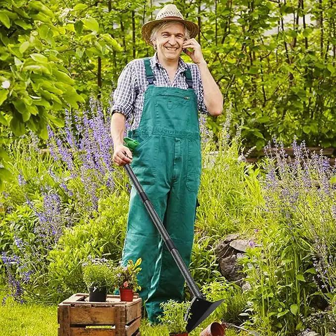 Hoe Garden Tool,Triangle Gardening Hoe with Sharp Blade for Digging,Weeding,Cutting and Loosing Soil,60 Inch Adjustable Length Metal Handle… by GreenHaven Gardens