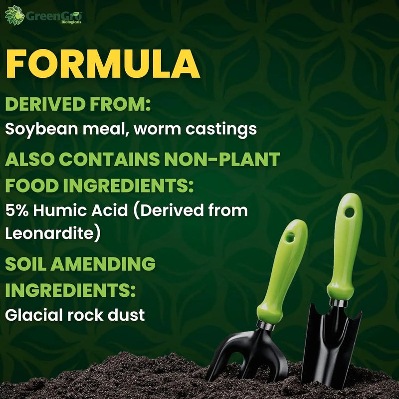 GreenGro Earthshine - Biochar & Humic Acid Blend/Activated Charcoal/Sequesters Carbon/Organic Soil Booster, Top Soil, Plant Food/Compost Tea Accelerator/Derived from Worm Castings / 5lb by GreenHaven Gardens