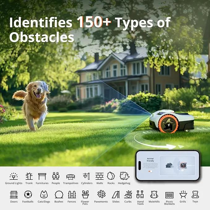 Segway Navimow i105N Robot Lawn Mower Perimeter Wire Free 1/8 Acre RTK+Vision Robotic Lawnmower, AI-Assisted Mapping, Virtual Boundary, APP Control, 58dB(A) Quiet, Multi-Zone Management by GreenHaven Gardens