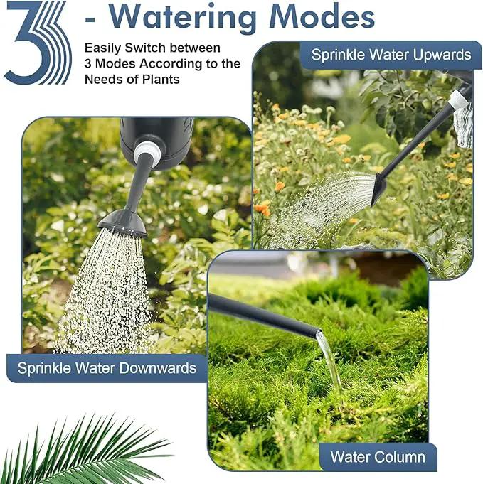2 Gallon Watering Can for Outdoor Plants, Plant Watering Can with Removable Long Spout and Stainless Steel Sprinkler Head, Large Water Can for Garden Flowers Vegetables by GreenHaven Gardens