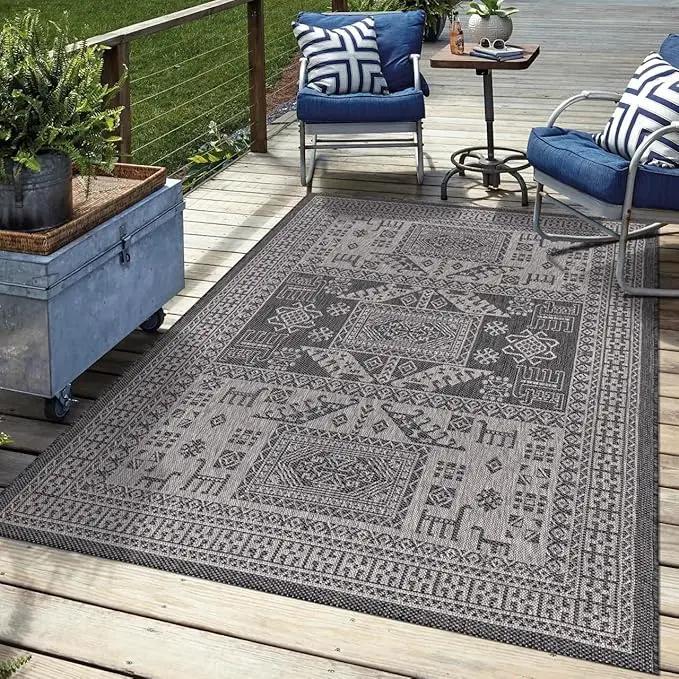 Keen Home Design Terrace Outdoor Area Rug - 6x9 Washable Indoor/Outdoor Rug for Patio, Kitchen, Balcony, Beach, Garden, Deck and Porch, Size: 6'x8'10" by GreenHaven Gardens