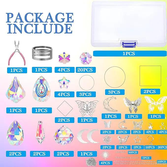 Orgrimmar Suncatchers, 300pcs Art and Crafts Making Supplies Kit for Adults Hanging Prism Sun Catcher with Crystals Rainbow Maker for Indoor Window Garden Decor by GreenHaven Gardens