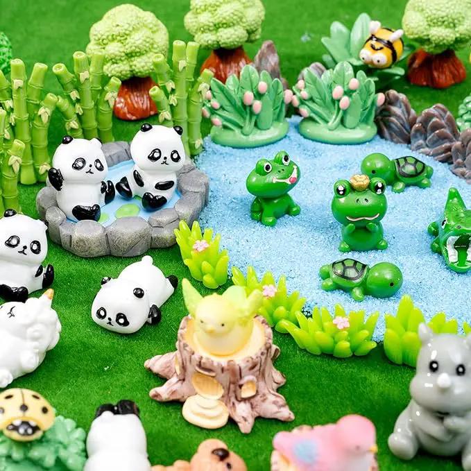 Miniature Small Animal Figurines, 80pcs of Mini Resin Animals, Forest Decoration Ornaments, Miniature Landscape Ornament Sets, Fairy Garden and Dollhouse Accessories by GreenHaven Gardens