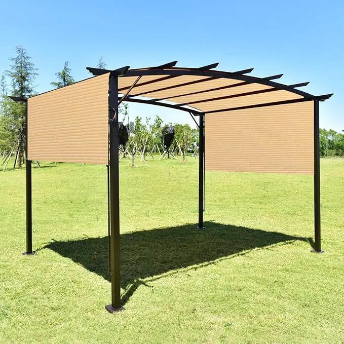 Eden's Decor Straight Flat-Edged Sun Shade Sail Rectangular 6' x 9' Beige UV-Blocking Outdoor Canopy Fabric Cloth Awning for Pergola Patio Garden Backyard Custom Size by GreenHaven Gardens