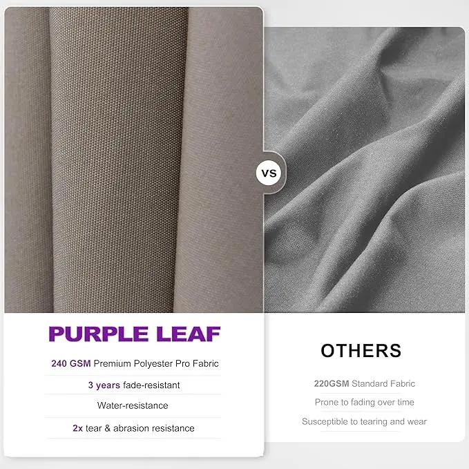 PURPLE LEAF 10' X 6.5' Left-right Tilting Outdoor Patio Umbrella Swivel Offset Cantilever Heavy Duty Rectangle Aluminum Umbrella with UV Resistant for Deck Pool Patio Backyard, Ash Mocha by GreenHaven Gardens