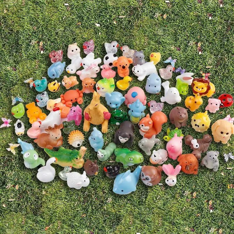 80 Pcs Mini Resin Animals 80 Styles Resin Animals Figurines Bulk for Fairy Garden Miniature Dollhouse Accessories Hide Crafts Decor by GreenHaven Gardens