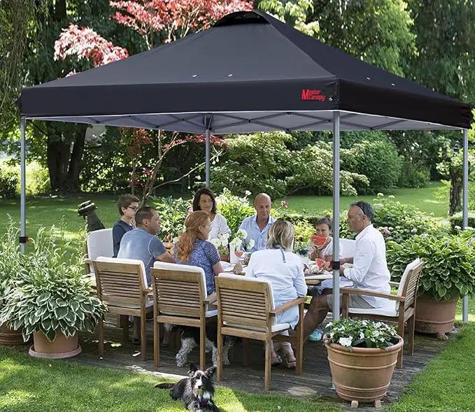 MASTERCANOPY Durable Pop-up Canopy Tent with Roller Bag (10x10, Black) by GreenHaven Gardens