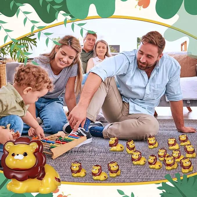 50 Pcs Mini Resin Lion Miniature Lion Figurines Bulk Adorable Garden Accessories for Micro Landscape Ornaments Home Decor Bookcase Living Room Scenes Kit by GreenHaven Gardens