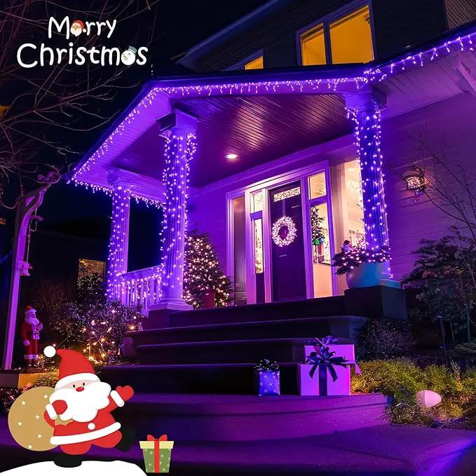 JMEXSUSS 400 LED Halloween Lights, 8 Modes Purple String Lights Indoor,132ft Purple Lights Outdoor Waterproof for Halloween, Christmas,Party,Xmas Tree Lights Decor, EXS-S-0400-R by GreenHaven Gardens