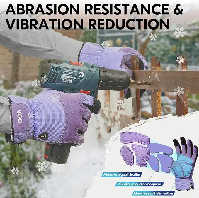 Vgo... Winter Gardening Gloves Women,Safety Work Gloves, Puncture-proof,Thornproof,Touchscreen(1 Pair,S,Purple,SL7471FLWP) by GreenHaven Gardens