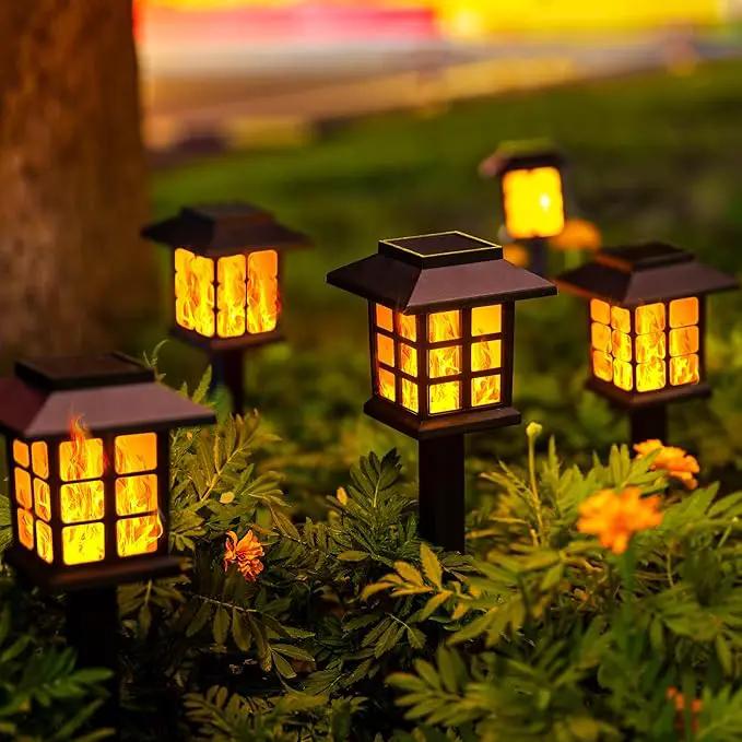 GIGALUMI Solar Lights for Outside,6 Pack Flickering Flame LED Solar Outdoor Lights, Waterproof Solar Garden Lights Maintain 10 Hours of Lighting for Christmas, Garden, Landscape, Path, Yard, Patio by GreenHaven Gardens