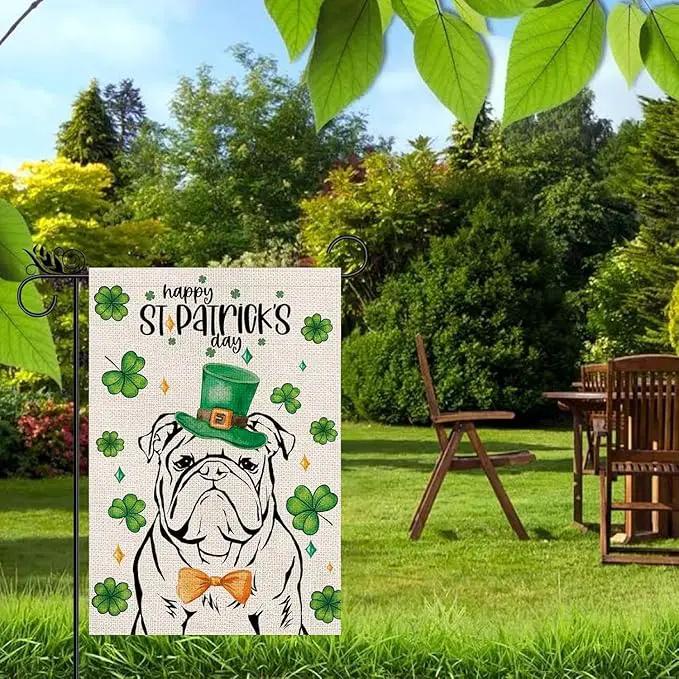 Seasonal Garden Flags English Bulldog Dog Double Sided Flags Set of 11 Holiday Farmhouse Indoor Outdoor Yard Lawn Christmas Gifts Decorations 12.5x18 Inch by GreenHaven Gardens
