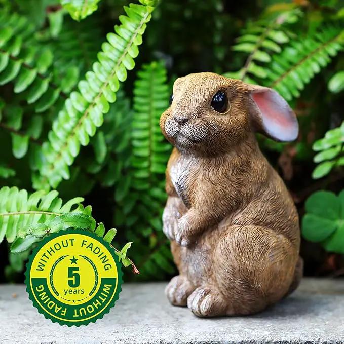 Bunny Decor Yard Decorations Outdoor Set of 3, Bunny Decorations for Home Garden Outdoor Statues, Easter Rabbit Figurines mom Gifts by GreenHaven Gardens