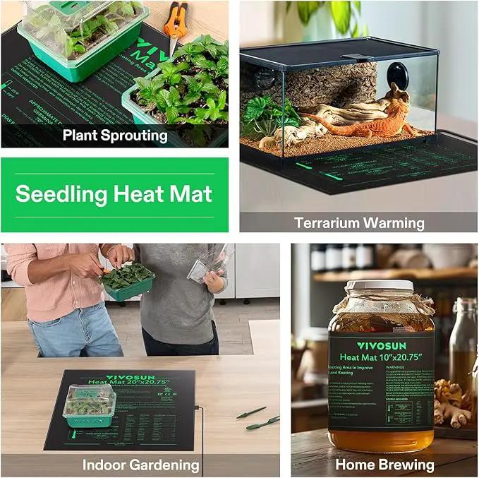 VIVOSUN 20" x 20.75" Seedling Heat Mat and Digital Thermostat Combo Set, UL & MET-Certified Warm Hydroponic Heating Pad for Germination, Indoor Gardening, Greenhouse by GreenHaven Gardens
