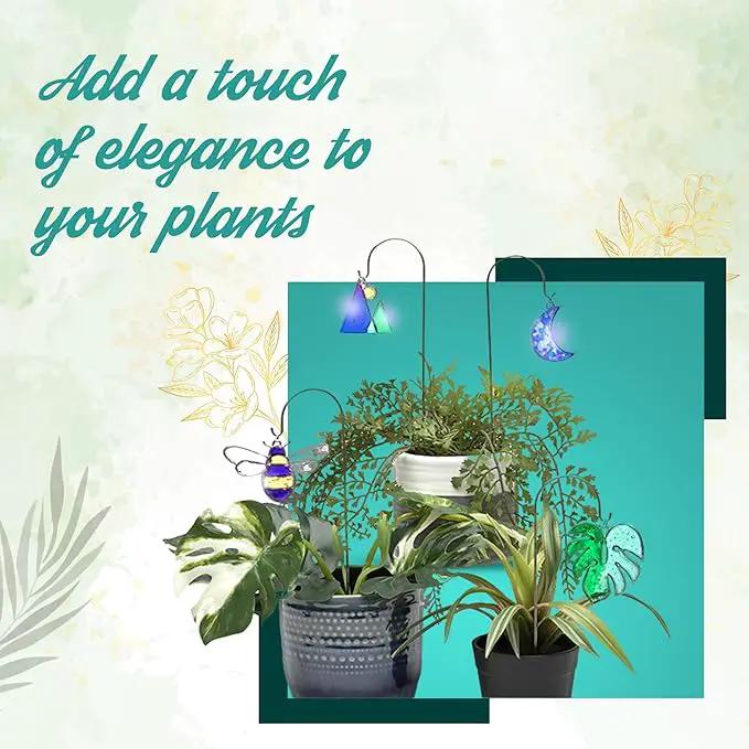 Craft Crush Plant Charms Kit – Makes 4 Suncatcher Charms for Plants – Metal Garden Stakes & Decorative Ornaments for Plant Lovers, Gift, Home Decor, Teens & Adults - DIY Art & Craft Kit - Ages 13+ by GreenHaven Gardens