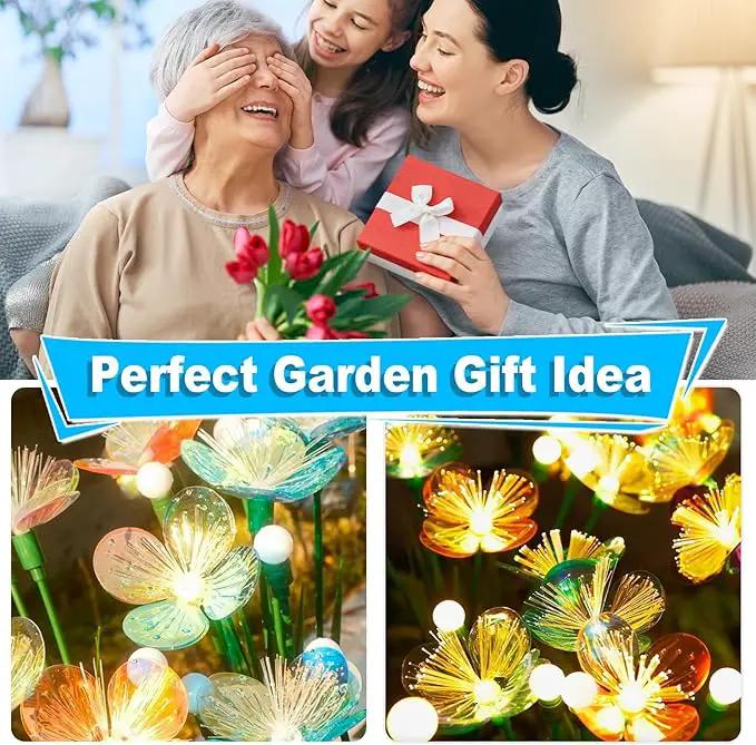 Solar Swaying Garden Lights – Upgraded Flower & Firefly Lights with Larger Solar Panel, Waterproof Outdoor Pathway & Flowerbed Light for Yard & Holiday Decor (4pack) by GreenHaven Gardens