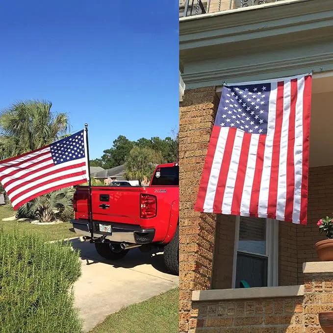 AZCOVER American Flag 6x10 FT Us Flag for Outside Heavy Duty Nylon USA American Flags for Outdoor with Embroidered Stars Sewn Stipes and Brass Grommets United States Flag by GreenHaven Gardens