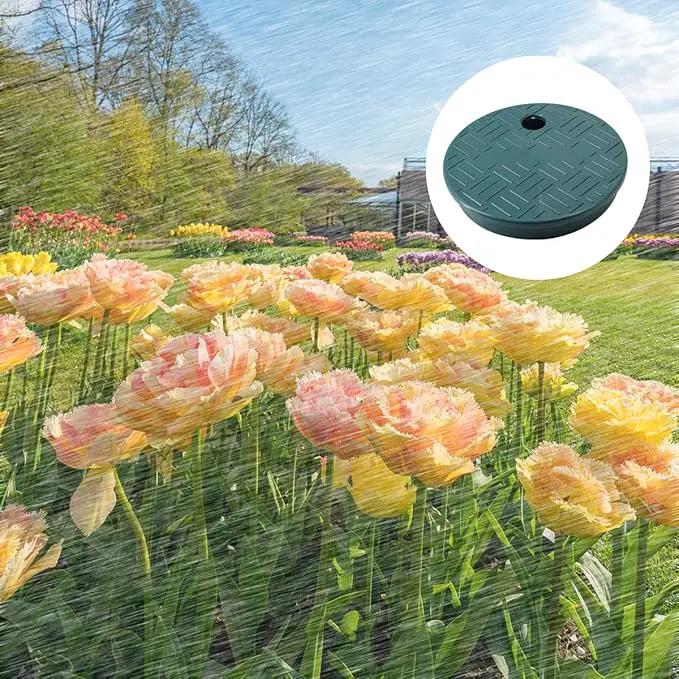 5 Pack Valve Box Cover, ID 5.5" OD 6" Universal Round Valve Box Cover Lid Replacement for Sprinkler System Irrigation Circular Valve Box- Green (5 Pack) by GreenHaven Gardens