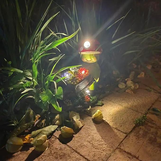 Solar Light Turtle Outdoor Garden, Turtle Solar Light for Yard Patio Decor 4 LED Solar Powered Lighting Outside Light Up Turtle Garden Statue Gardening Gift for Women Cute Decor by GreenHaven Gardens