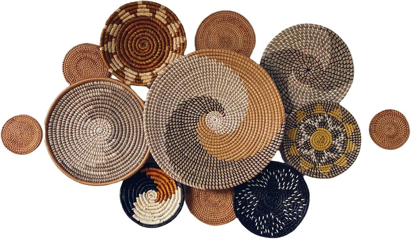Wall Basket Decor, Boho Wall Hangings, Decorative Baskets for Home, Boho Basket Wall Decor Set, Hanging Basket Wall, Woven Basket Set by GreenHaven Gardens