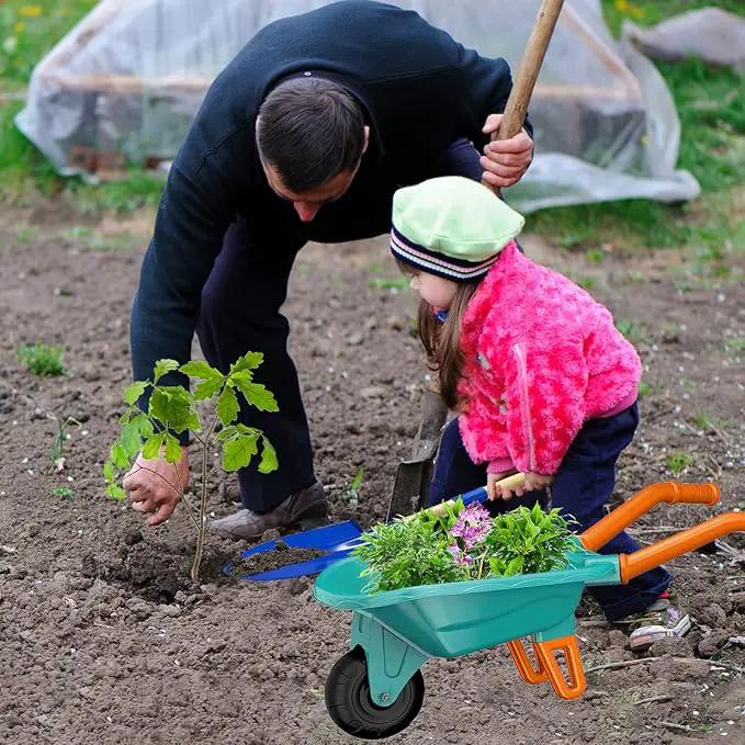 Kids Gardening Tools Outdoor Toys Set Backyard Play with Wheelbarrow Educational STEM Learning Pretend Toys Outdoor Indoor for Toddlers Kids Boys Girls by GreenHaven Gardens