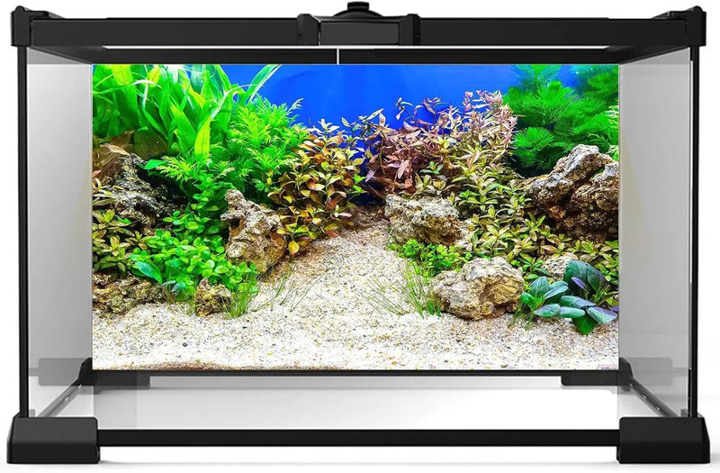 Fish Tank Background Underwater Grass Leaves with Pebble Aquarium Background Vivid Green Aquatic Plant Stone River Bed Terrarium Background Underwater Fish Tank Background 30x12in by GreenHaven Gardens