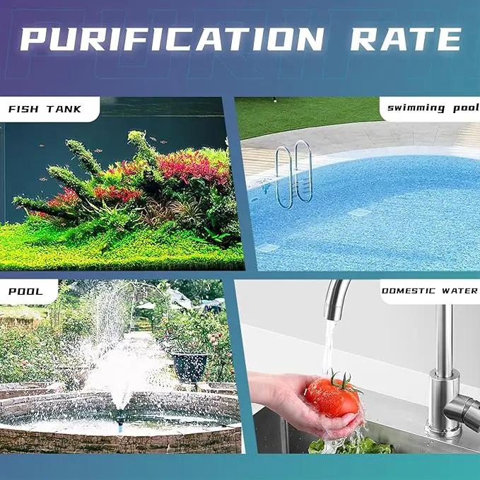 UV Light for Aquarium Algae Control with 55W UVC Bulb Stainless Steel Ultraviolet Green Water Machine Algae Remover for Pond by GreenHaven Gardens