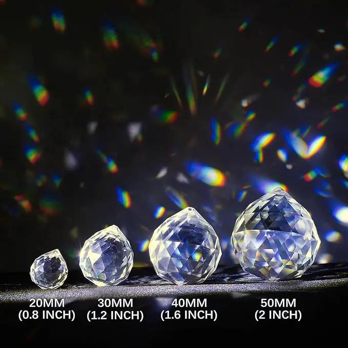 Crystalsuncatcher Clear Glass Crystal Ball Prism Feng Shui Lamp Hanging Drop Chandelier Pendants Suncatchers Pack of 12 pcs(20mm) by GreenHaven Gardens