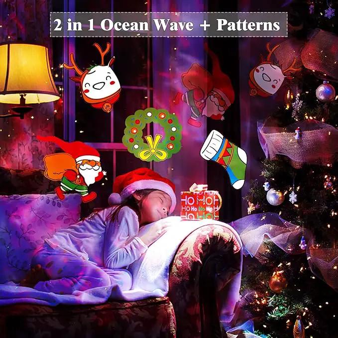 Christmas Projector Lights Outdoor, Holiday Projector With Remote Control Timer, 26 HD Effects (3D Ocean Wave & Patterns) Waterproof Landscape for Halloween Party Decorations by GreenHaven Gardens