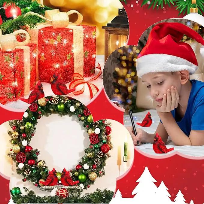 Roowest 18 Pcs Memorial Cardinal Gift Set Include Mini Red Cardinal Bird Statue Figures and Red Feathered Cards and Bags for Sympathy Memorial Gift by GreenHaven Gardens