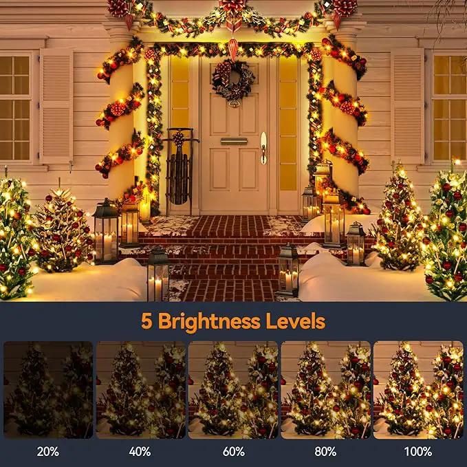 HOUHUI Fairy Lights Plug in Outdoor, 100Ft 2700K-6500K White Christmas Fairy Light IP67 Waterproof with Remote, 8 Modes, Warm-Cool White LED Fairy Twinkle Lights for Bedroom Garden Trees Party Decor by GreenHaven Gardens