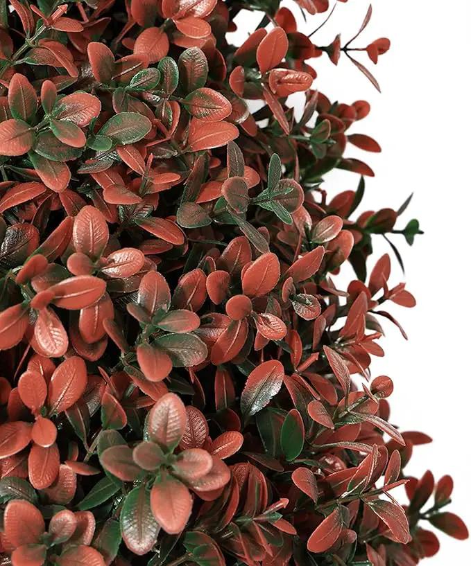 3ft Artificial Boxwood Topiary Trees (Set of 2) - UV Resistant Faux Plants for Outdoor/Indoor, Realistic 36in Fake Bushes and Shrubs for Front Porch, Planter, Patio - Low Maintenance & Evergreen by GreenHaven Gardens