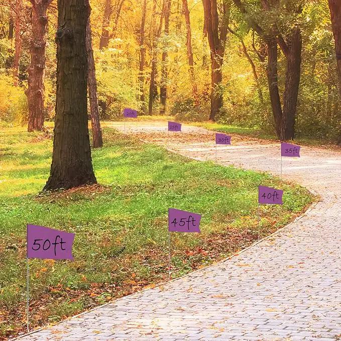 Zozen 100Pack Purple Marking Flags, Writable | 15x4x5 Inch, Yard Flags for Lawn & Irrigation & Landscape & Sprinkler & Survey & Dog Training. by GreenHaven Gardens