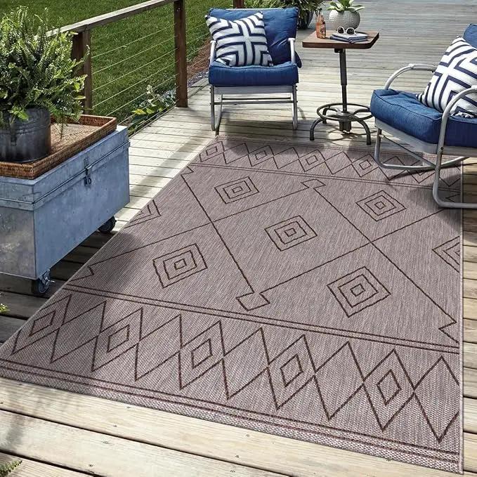 Keen Home Design Terrace Outdoor Area Rug - 9x12 Washable Indoor/Outdoor Rug for Patio, Kitchen, Balcony, Beach, Garden, Deck and Porch, Size: 8'10"x12' by GreenHaven Gardens